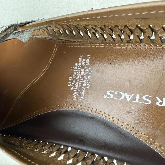 Deer Stags Mens Slip On Shoes Brown Leather Sz 13 D - Picture 9 of 9